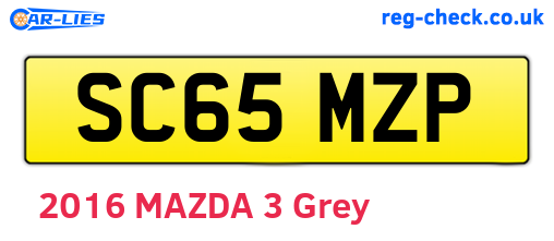 SC65MZP are the vehicle registration plates.
