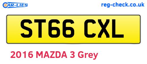 ST66CXL are the vehicle registration plates.