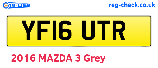 YF16UTR are the vehicle registration plates.