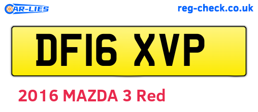 DF16XVP are the vehicle registration plates.