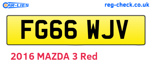 FG66WJV are the vehicle registration plates.