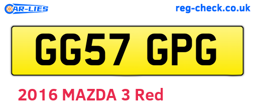 GG57GPG are the vehicle registration plates.