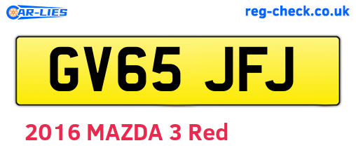 GV65JFJ are the vehicle registration plates.