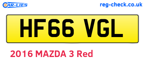 HF66VGL are the vehicle registration plates.