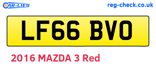 LF66BVO are the vehicle registration plates.