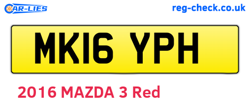 MK16YPH are the vehicle registration plates.
