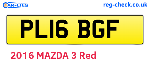 PL16BGF are the vehicle registration plates.