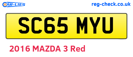 SC65MYU are the vehicle registration plates.