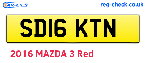 SD16KTN are the vehicle registration plates.