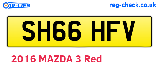 SH66HFV are the vehicle registration plates.