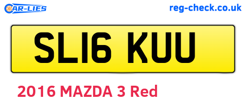 SL16KUU are the vehicle registration plates.