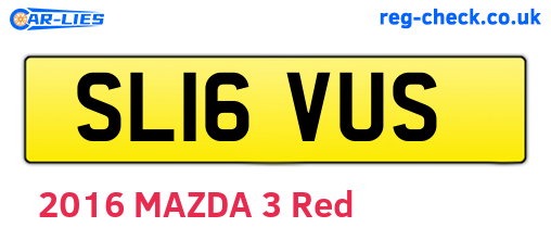 SL16VUS are the vehicle registration plates.