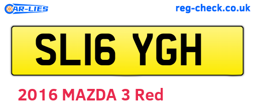 SL16YGH are the vehicle registration plates.
