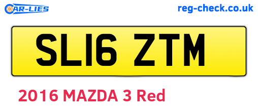 SL16ZTM are the vehicle registration plates.