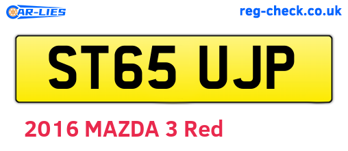 ST65UJP are the vehicle registration plates.