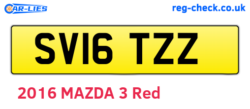 SV16TZZ are the vehicle registration plates.