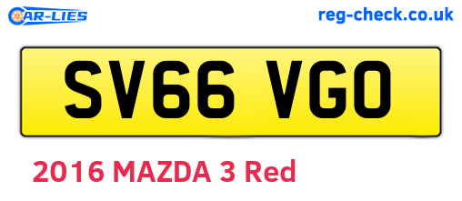 SV66VGO are the vehicle registration plates.