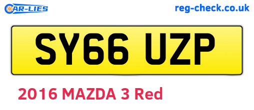 SY66UZP are the vehicle registration plates.