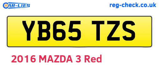 YB65TZS are the vehicle registration plates.