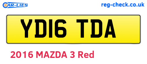 YD16TDA are the vehicle registration plates.