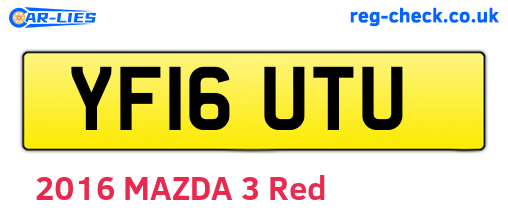 YF16UTU are the vehicle registration plates.