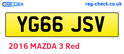 YG66JSV are the vehicle registration plates.