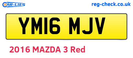 YM16MJV are the vehicle registration plates.