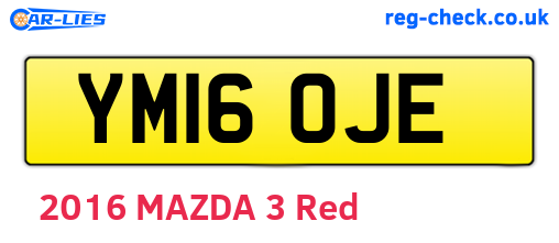 YM16OJE are the vehicle registration plates.