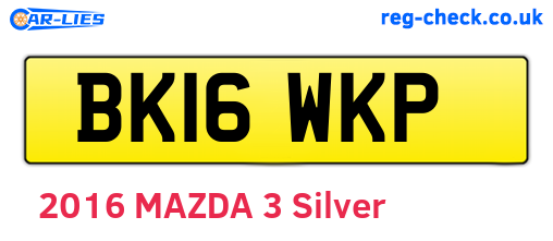 BK16WKP are the vehicle registration plates.