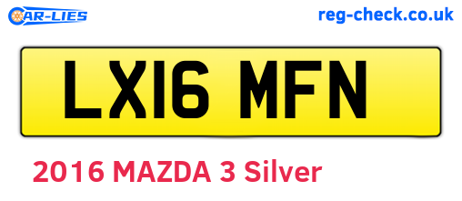LX16MFN are the vehicle registration plates.