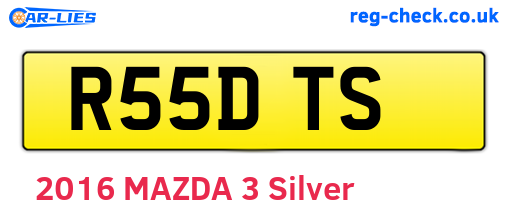 R55DTS are the vehicle registration plates.
