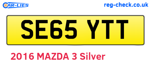 SE65YTT are the vehicle registration plates.