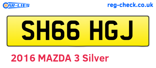 SH66HGJ are the vehicle registration plates.