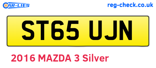 ST65UJN are the vehicle registration plates.
