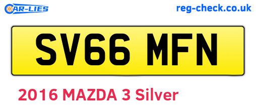 SV66MFN are the vehicle registration plates.