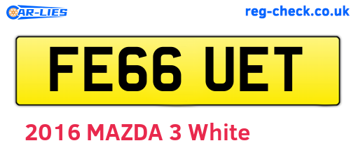 FE66UET are the vehicle registration plates.
