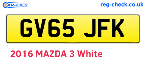 GV65JFK are the vehicle registration plates.