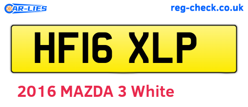 HF16XLP are the vehicle registration plates.