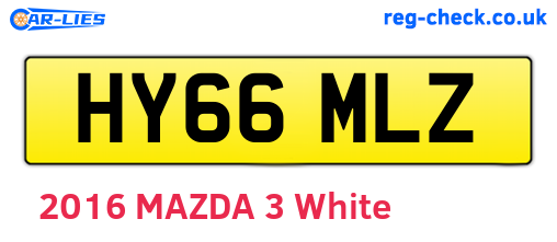 HY66MLZ are the vehicle registration plates.