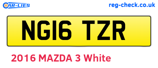 NG16TZR are the vehicle registration plates.