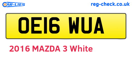 OE16WUA are the vehicle registration plates.