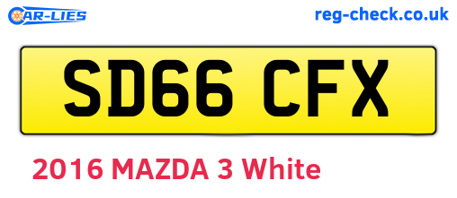 SD66CFX are the vehicle registration plates.