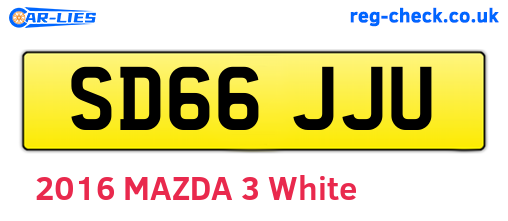 SD66JJU are the vehicle registration plates.