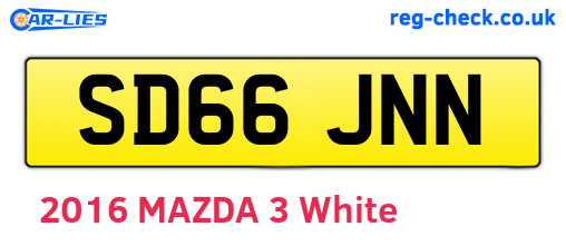 SD66JNN are the vehicle registration plates.