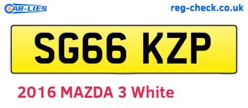 SG66KZP are the vehicle registration plates.