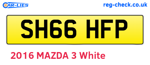 SH66HFP are the vehicle registration plates.