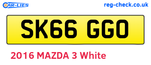 SK66GGO are the vehicle registration plates.