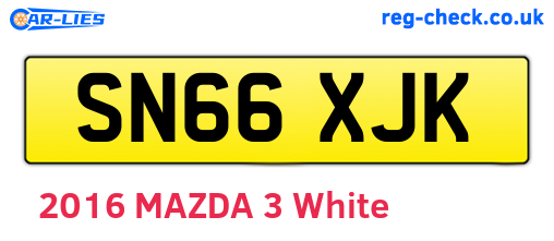 SN66XJK are the vehicle registration plates.