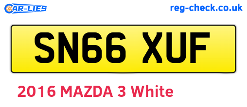 SN66XUF are the vehicle registration plates.