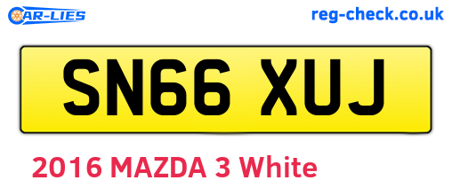 SN66XUJ are the vehicle registration plates.